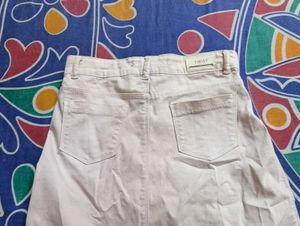 🩷🤍Twist Jeans Creamy Pink Skirt🩷🤍