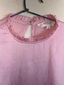 Pink Satin Fabric Top
