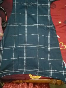 Cotton Kurta With 2side Pocket And High Low Patan