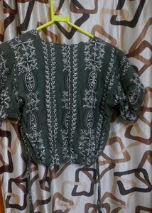 Olive Green Embroidered Co-ord Set