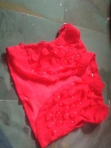 Red Embellished Blouse