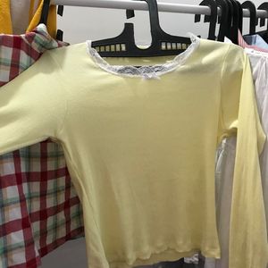 Yellow Cute Bow Top
