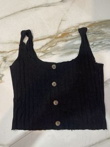 Button Front Tank Top