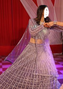 Customized  Lavender  Lehenga Choli Set