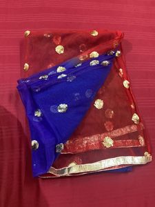 Kids Shaded Net Dupatta with Sequin Work