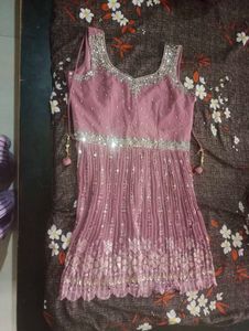 Dusty Rose Pleated Dress
