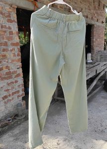 H&amp;M Straight Linen Blend Trouser