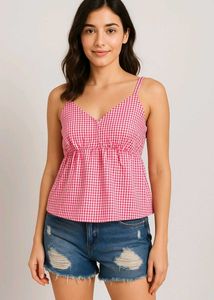 Gingham Cami Top
