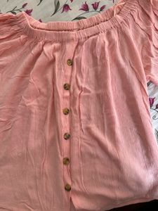 Peach Off-Shoulder Top