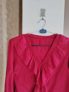 Stylish Ruffle V-Neck Top
