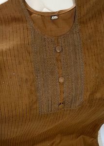 Coffee Brown Sequence Kurti