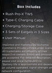 (Blutooth Earphones) RUSH Pro-X True Wireless