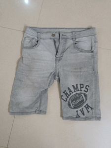 Grey Denim Shorts
