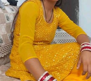Yellow Sharara Suit