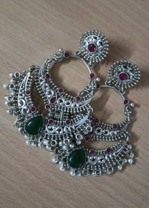 Oxidized Silver Earrings