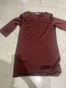 Cos Brown Silk Dress Cum Top