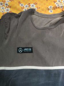 official Mercedes merch Striped T-Shirt