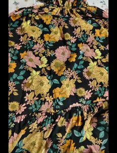 Elegant Women Floral Full Sleeve Printed Dress