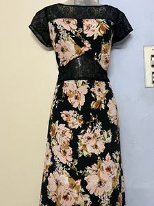 Pintrest Floral Print Maxi Dress