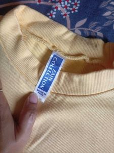 Pure cotton Yellow Tshirt
