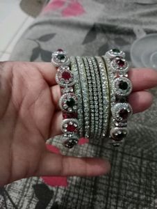 Beautiful Jarkan Stone Bangles For Partyware