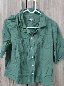 Green Button-Down Shirt