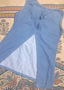 Denim Dress with Cute Patch