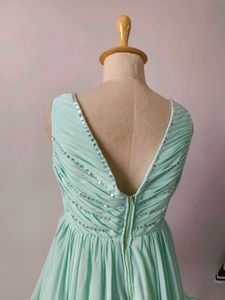 Mint Green Sequin Ruffle Dress