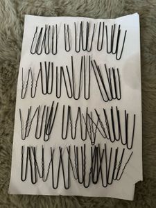 Black Hair Booby or U Pins set of 50