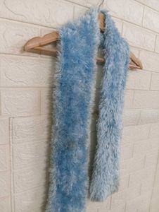 Light Blue Fuzzy Scarf