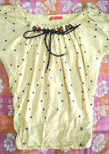 Yellow Polka Dot Top