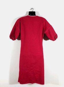 Red Denim Casual Dress ❣️🛍️