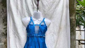 I. Blue Mini Bodycon Dress