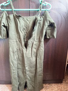 Mini Straps Dress Green