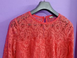 Beautiful Coral Colour Top For Girls