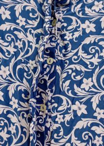 🌩✨️Blue &amp; White Floral Ruffle Dress💙