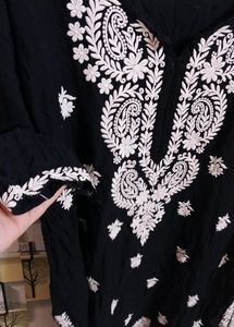 Black Chikankari Kurta