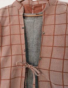 Checkered Open Front Top