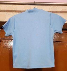 Baby Blue Butterfly Top