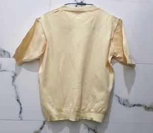 Girl Round Neck Top Yello Color