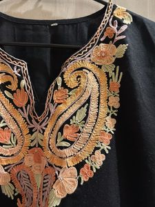 Black Kashmiri Kurti