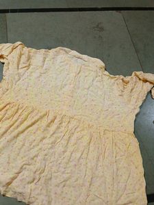 Yellow Short Loose Fitting Top