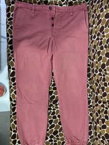 Peach Pink Cotton Pants