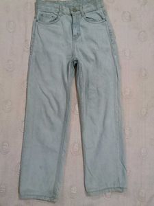 Ice Blue Denim Wide Leg