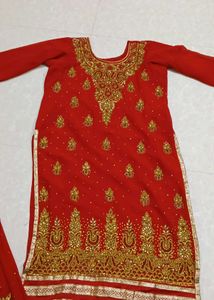 party wear suit with full zari work dupatta