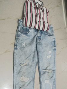Combo Offer Of Shirt And Damage Jeans 🔥😱