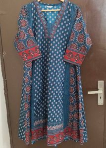 AjrakPrint AlineAnarkaliSuit