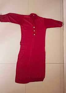 Red Velvet Kurta