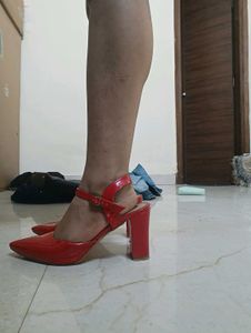 Red Pointed-Toe Heels