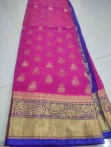 Pink &amp; Blue Banarasi  Saree